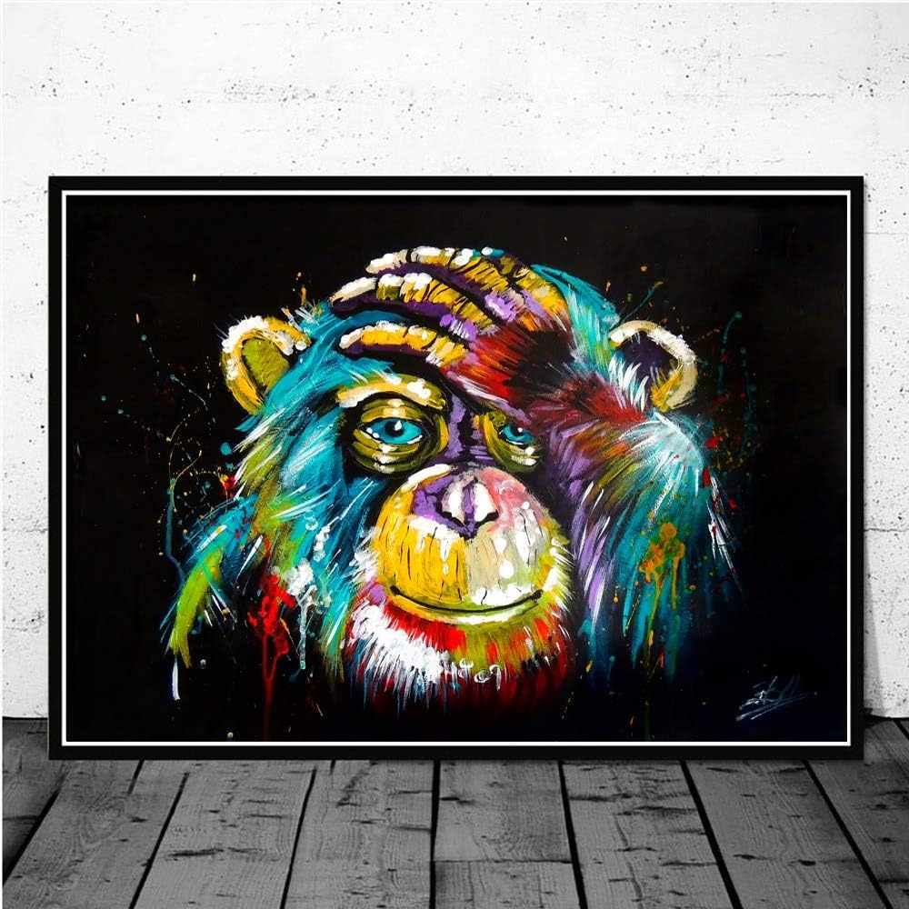 yaonuli DIY Malen nach Zahlen Aquarell Weiser AFFE DIY