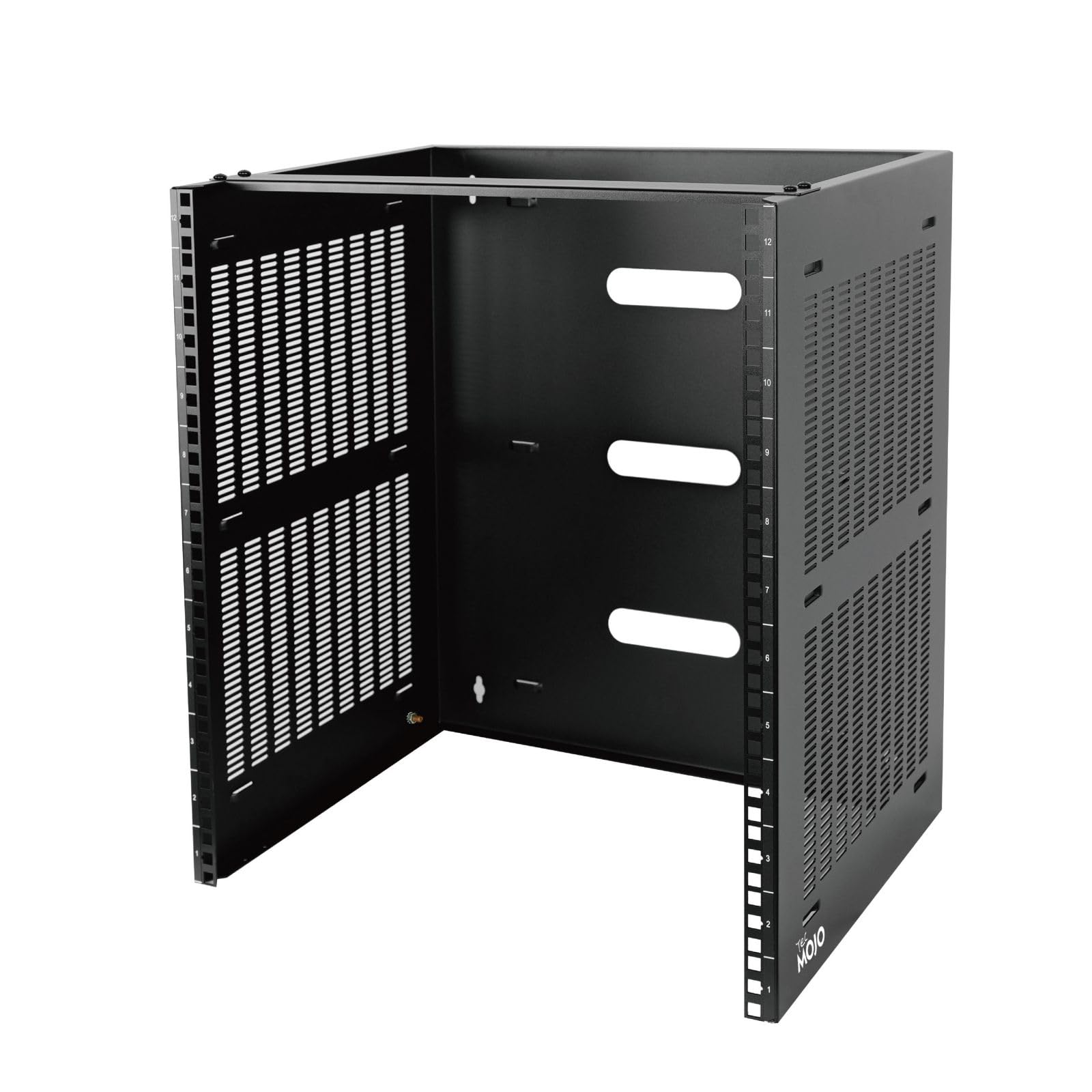 Tecmojo 12U Wall Mount Patch Panel Bracket Network Rack for Shallow