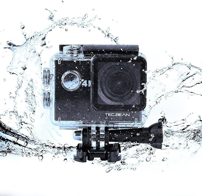 Tec Bean 4k Action Camera 16mp Wifi Waterproof Camera 2inch Lcd Sports Camera 170 Wide Angle Lens Action Cam 2pcs Rechargeable Battery And Accessories Kits Black Sports Outdoors Amazon Canada