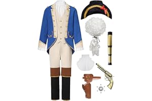 aicoaub Founding Father Costume Boys Colonial Patriot Revolutionary War Costume Kids Boys