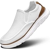 Mens Boat Shoes Casual Loafers Slip On Walking Dress Sneakers Mesh Business Oxfords Work Lightweight Soft Sole