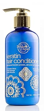 Body Cupid Keratin Hair Conditioner with Hydrolysed Keratin Protein, Almond Oil and Argan Oil, 300 ml