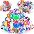 80Pack Stress Balls for Adults, Squishy Balls, Bulk Squishy Squeeze Balls Fidget Favors, Anxiety and Stress Relief Ball for Adults, Party Favors, Birthday Gift and Goodie Bag Stuffers