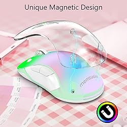 memzuoix 2.4G LED Wireless Mouse, Rechargeable