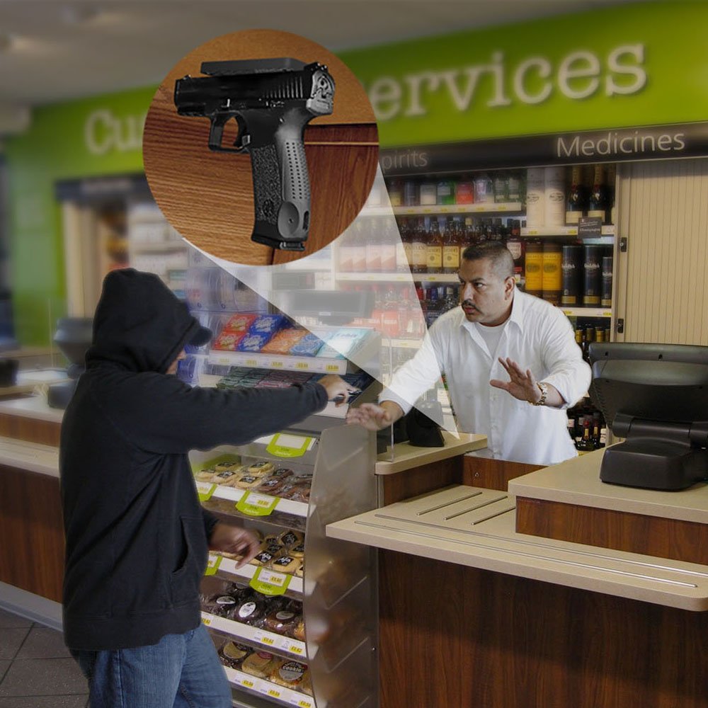 LATIT Magnetic Gun Mount, Tactical Concealed Gun Magnet with Powerful magnet over 43lbs, Easy Access Mount Throughout Your House, Office, Car, Barn, or Shop