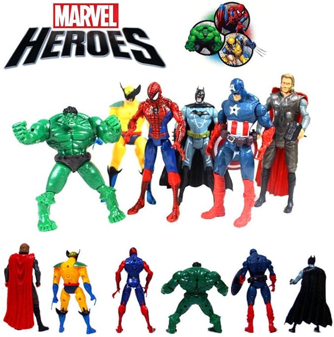 6Pcs Marvel Hero The Avengers Character Display Figure Amazon.co.uk