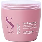 Alfaparf Milano Semi Di Lino Moisture Nutritive Mask for Dry Hair - Safe on Color Treated Hair - Sulfate, Paraben and Paraffin Free - Professional Salon Quality