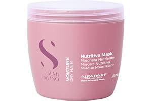 Alfaparf Milano Semi Di Lino Moisture Nutritive Mask for Dry Hair - Safe on Color Treated Hair - Sulfate, SLS, Paraben and Pa