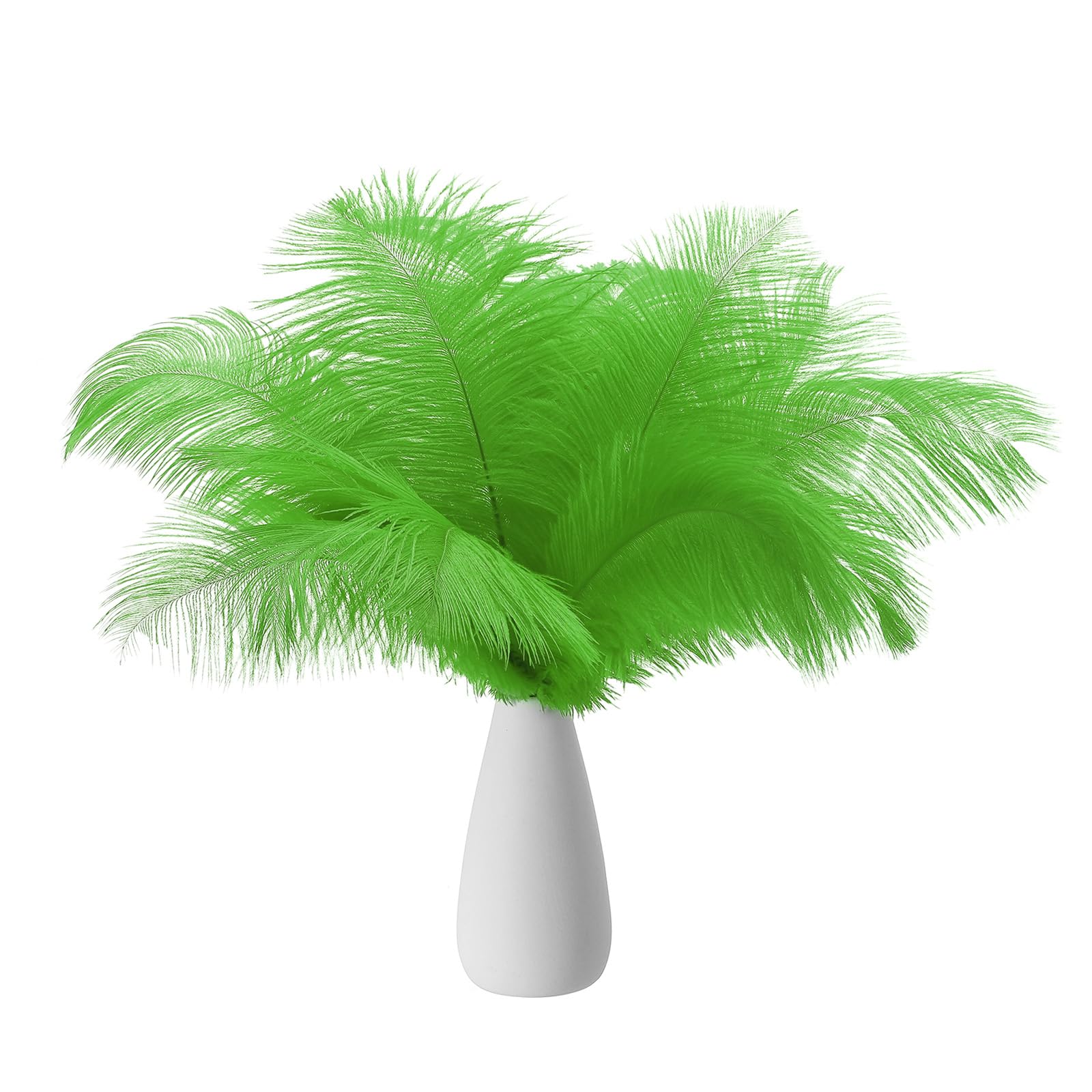 PATIKIL 8-10 Inch(20-25cm) Ostrich Feathers, 30 Pack Artificial Ostrich Feathers Bulk for Wedding Party Centerpieces Decorations Crafts Fruit Green (6inch Width)