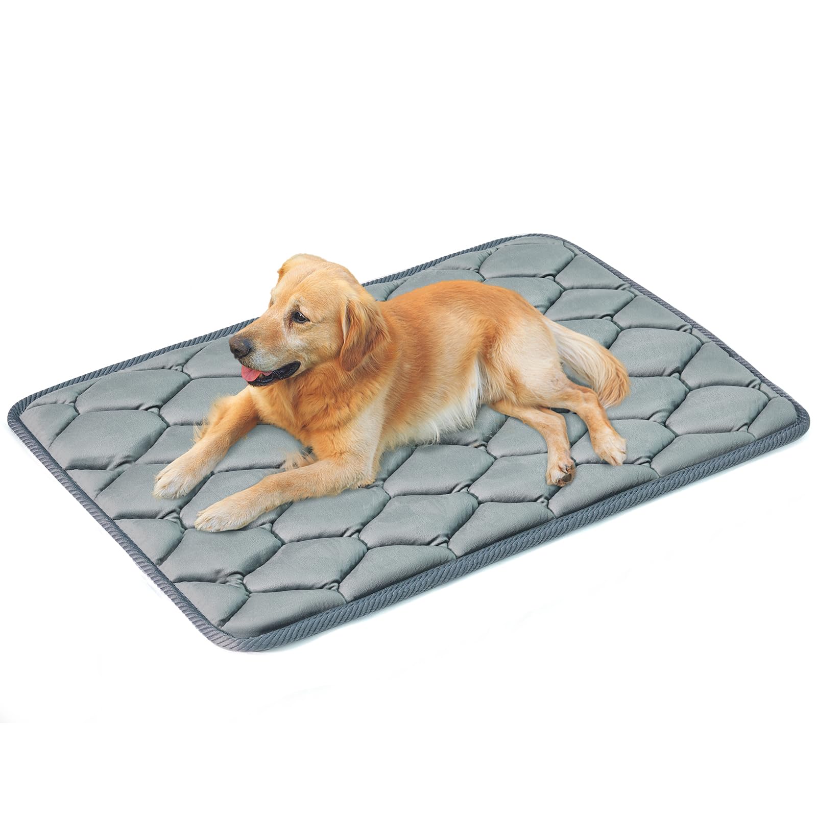 Geegoos Dog Crate Mattress,Washable Soft Kennel Pads,Pet Bed Blanket Crate Mat Suitable for 36 inch Cage,Pet Bed Mats for Cats(89x56cm,Grey)