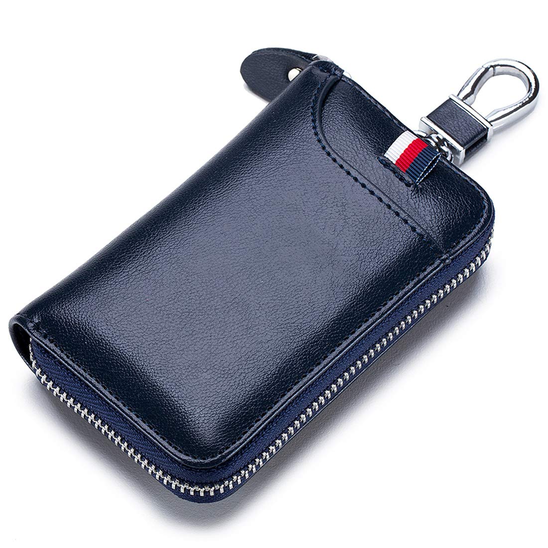 Aileder Key Wallet Leather Unisex Car Key Holder Case Pouch Bag Cover with Card Slots Cash Pocket Keychain Keyring