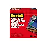Scotch Book Tape, 2 in x 540 in, Excellent for