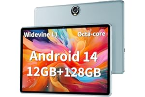 TUOHAITIME 2025 Upgraded Android 14 Tablet 11inch, 12GB+128GB+512GB, Support Face Unlock,18W Fast Charging with 8000mAh Large Battery ,Dual WiFi6, Dual Camera,Octa-Core CPU, Bluetooth,HD Touchscreen Display