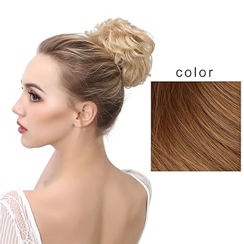 30 Sarla Synthetic Drawstring Bun Curly Hairpieces Wavy Hair