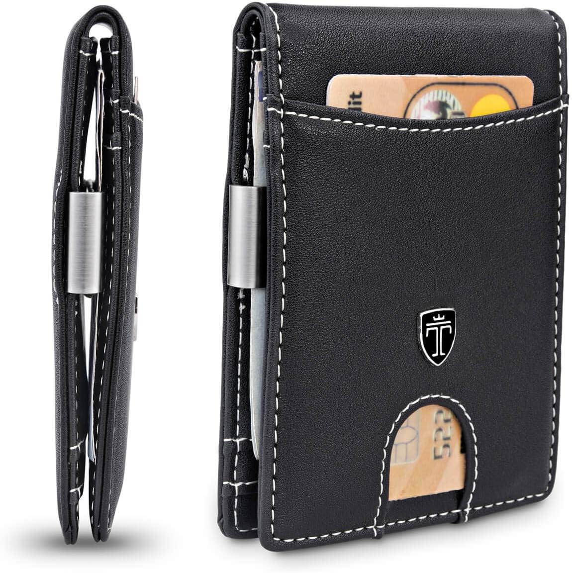TRAVANDO Wallet Mens with Money Clip Amsterdam RFID Blocking Slim