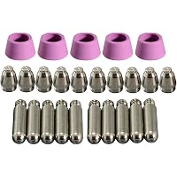 RIVERWELD Plasma Cutter Consumables Kit - 31pcs Electrode, Tips, Nozzle & Parts For CUT-60, LGK-60