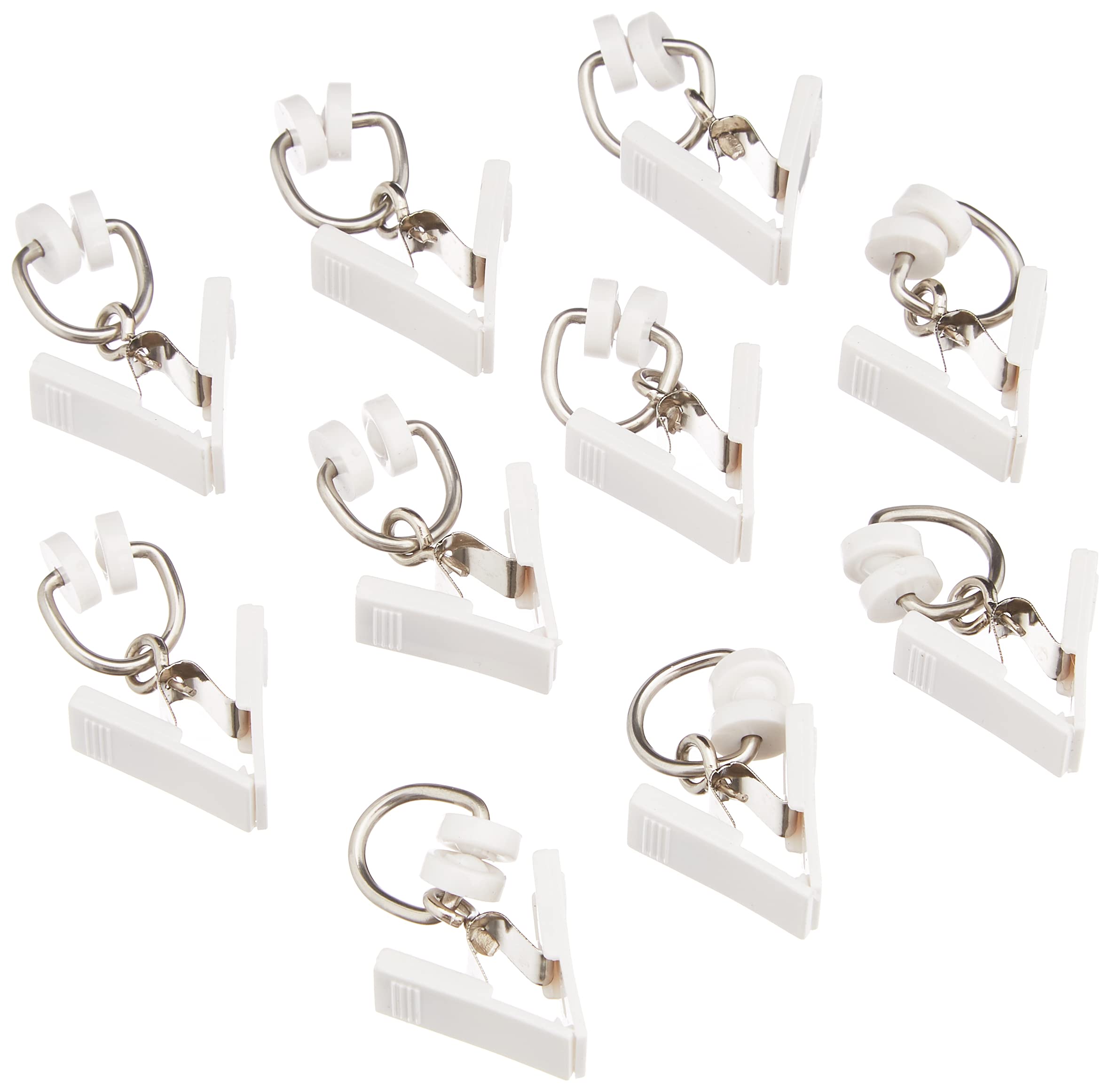 Gardinia T-Rollringe, Metal, White, 15.9 x 8.8 x 0.02 cm, 115