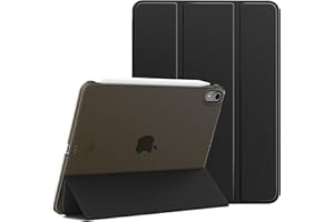 MoKo for iPad Air 11 Inch M2 Case 2024/ iPad Air 5th Generation Case 2022/ iPad Air 4th Gen Case 2020, iPad Air Case with Translucent Hard Back Cover, Support Apple Pencil Pro/2nd/USB-C, Black