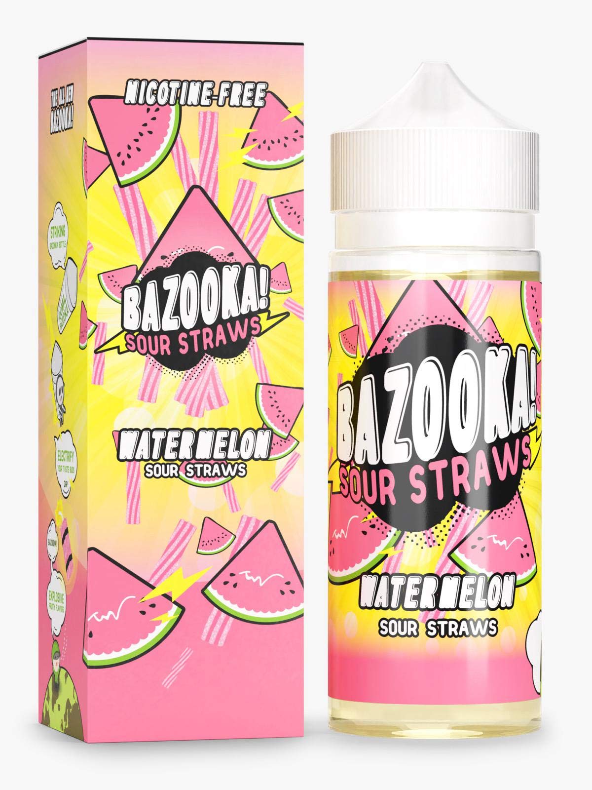 Bazooka E Liquid 100ml Shortfill Vape Liquid 0mg No Nicotine 70vg 30pg Royal Vapery (Watermelon)
