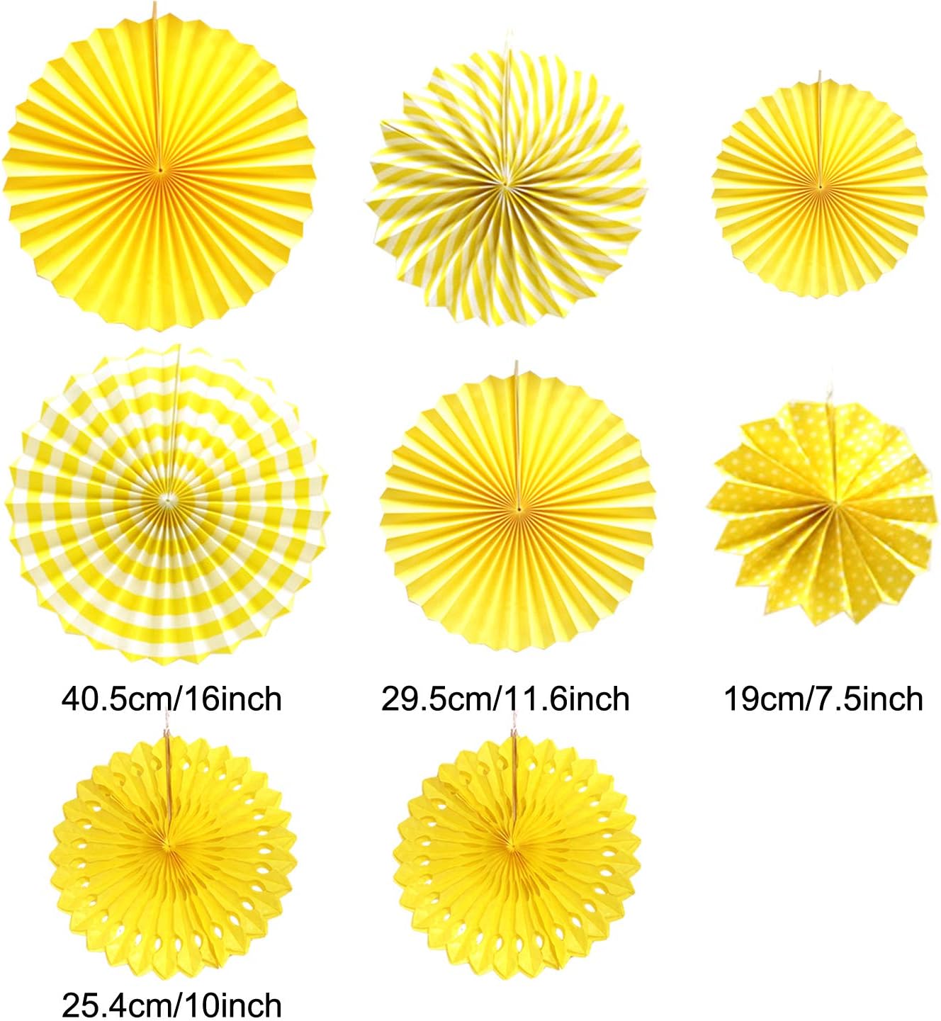 ZERODECO Hanging Paper Fan Set - Image 3