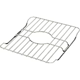 SunnyPoint 304 Stainless Steel Sink Protector Rack &ndash; Rust-Resistant Grid for Kitchen Sink Bottom, Scratch Prevention, Drainage Support &ndash; Fits Sinks 10.75" x 12.4", Center Drain Hole Required