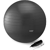 Amazon Basics Anti-Burst Exercise Ball with Pump, 23-26" Diameter