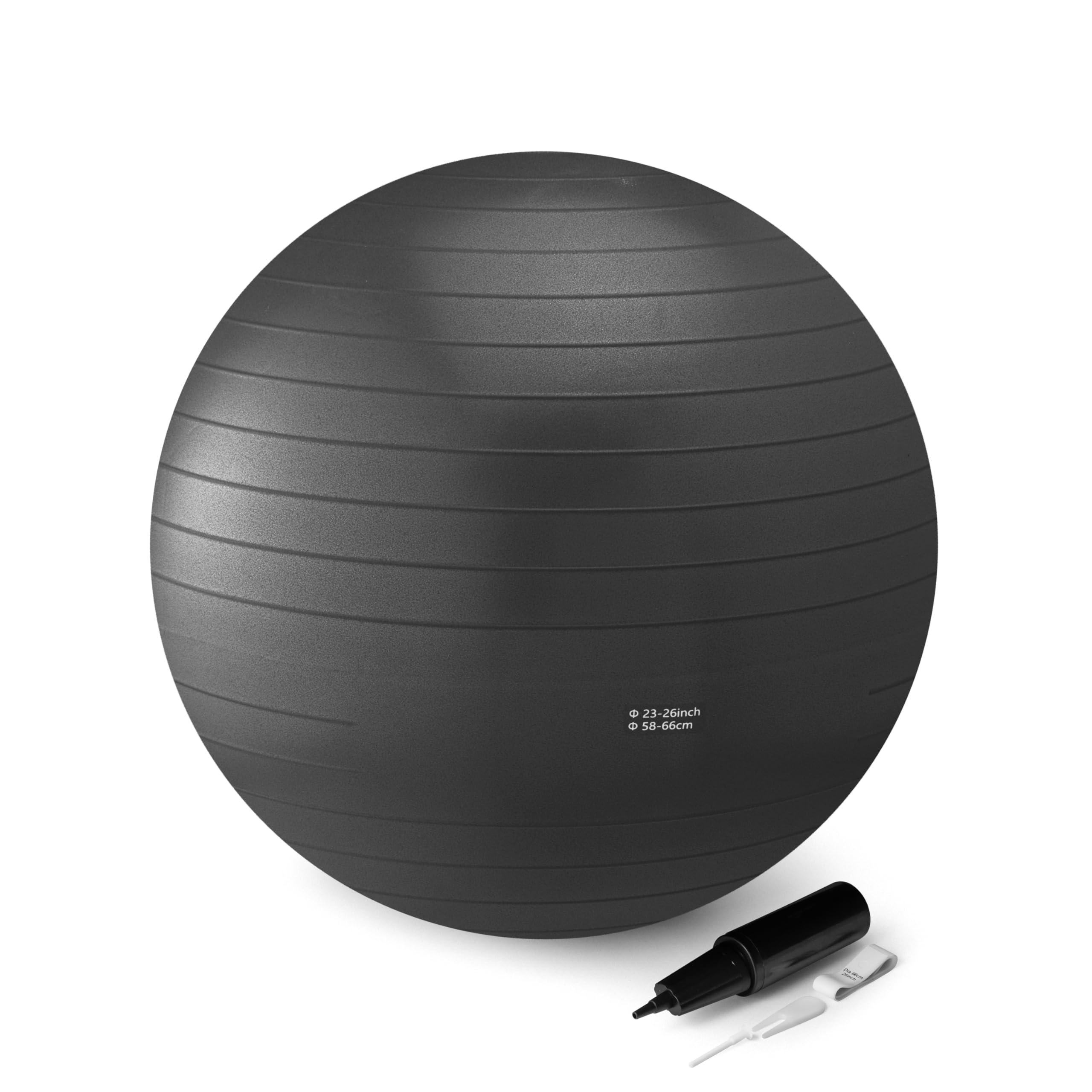 Photo 1 of Amazon Basics Anti-Burst Exercise Ball with Pump, 23-26" Diameter, Black