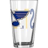 Logo Brands NHL 16oz Overtime Pint Glass (St Louis Blues)