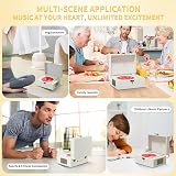 Yintiny Rechargeable CD Player with Speakers Bluetooth Transmitter Home Decor view 6