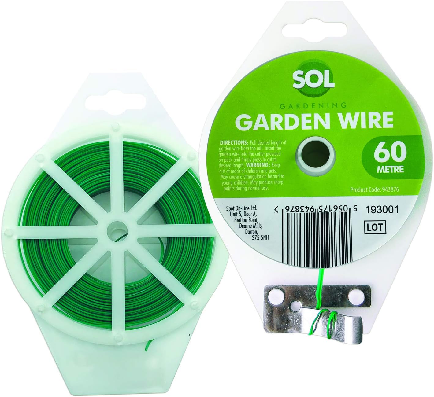 2 x 60m Garden Wire with Cutter Garden Soft Ties for Gardening Tools, Cable Ties, Zip Ties