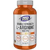 Now Foods Sports Nutrition, L-Arginine Double Strength 1000mg, Nitric Oxide Precursor, Amino Acids, 180 Tablets
