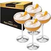 Libbey Signature Kentfield Coupe Cocktail Glasses Set of 4, Classic Tall Stemmed Glass Cup, Champagne Coupe Glasses Gift Set for Weddings, Birthdays