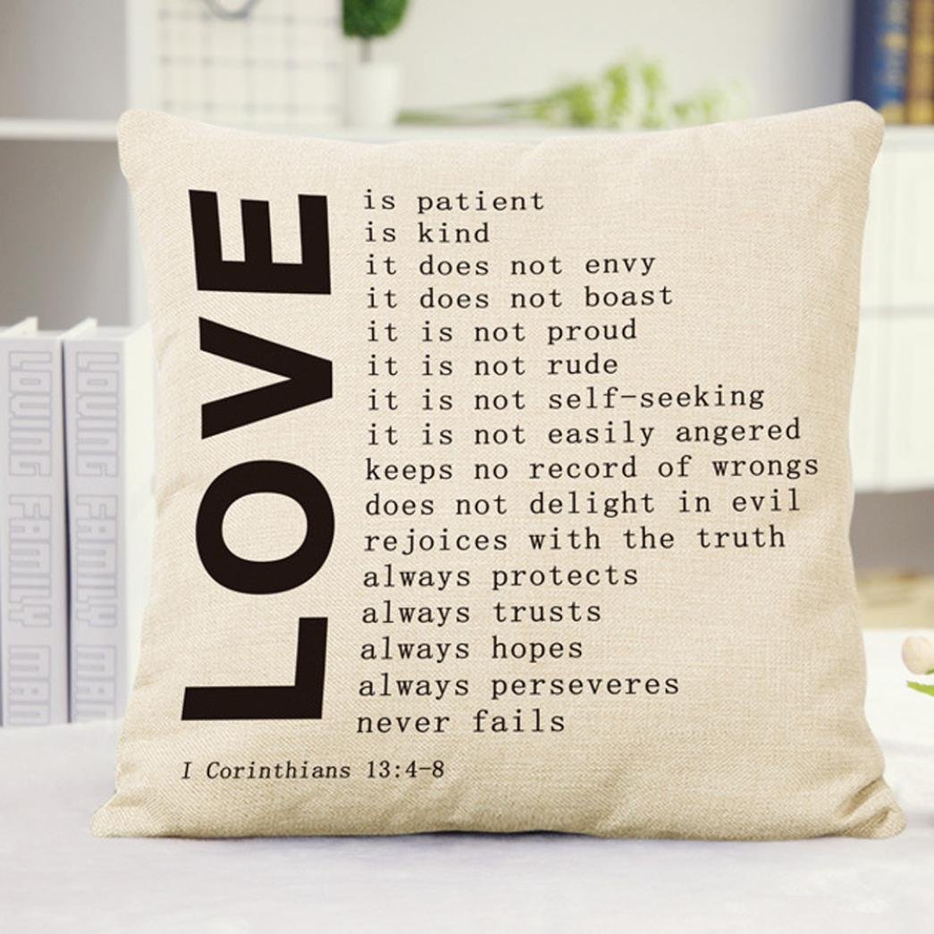 Amazon Com Leyorie Love You More Square Pillow Cover Toss