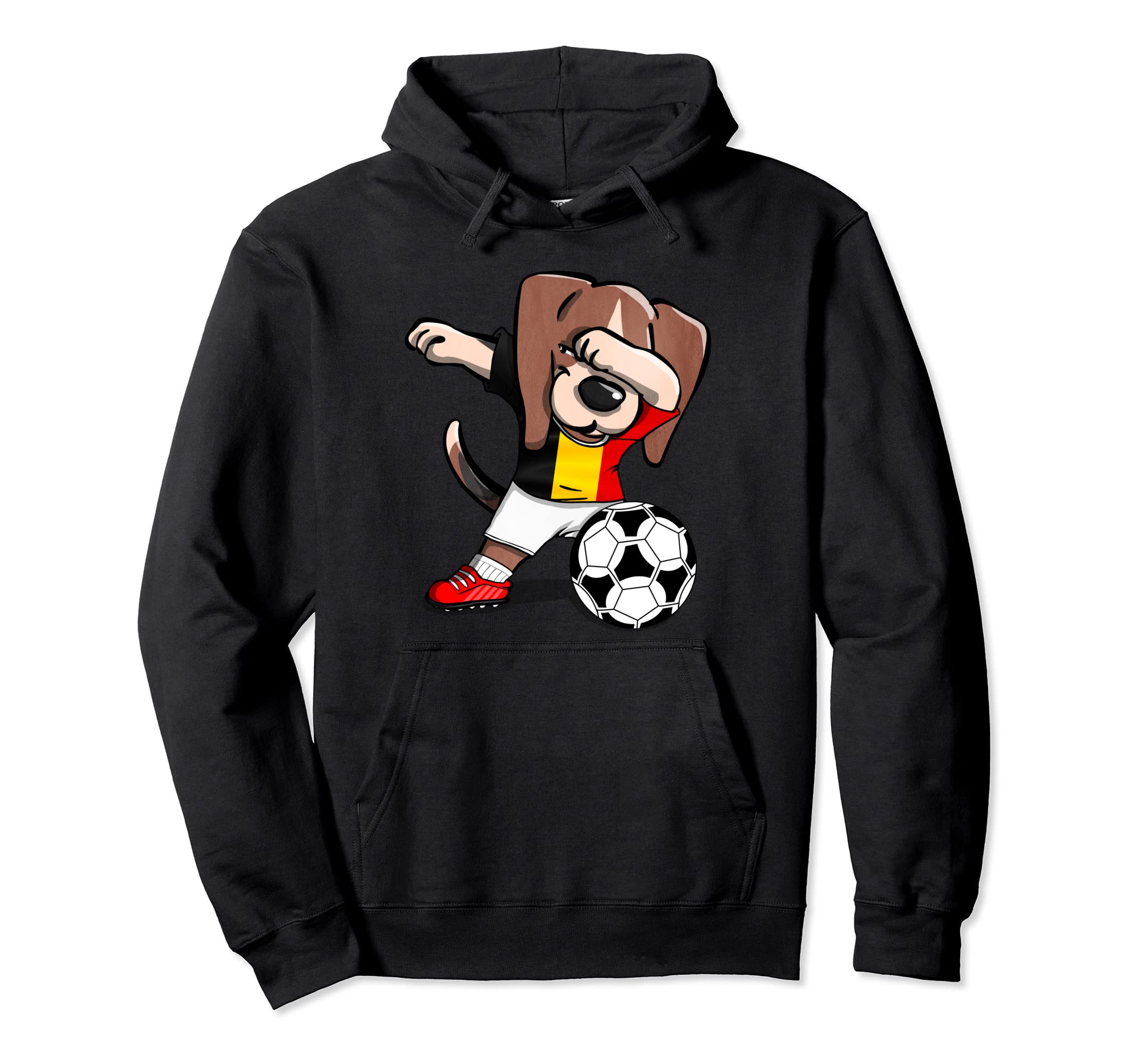 Dabbing Beagle Belgium Soccer Fans Jersey Belgian Football Pullover Hoodie