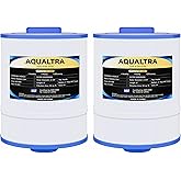 AQUALTRA Spa Filter Compatible with 6CH-502, PAS50SV-F2M, FC-0311, 50 sq.ft. 6 3/4" x 8” Screw in Hot Tub Filter (2" Male MPT Thread) 2 Pack
