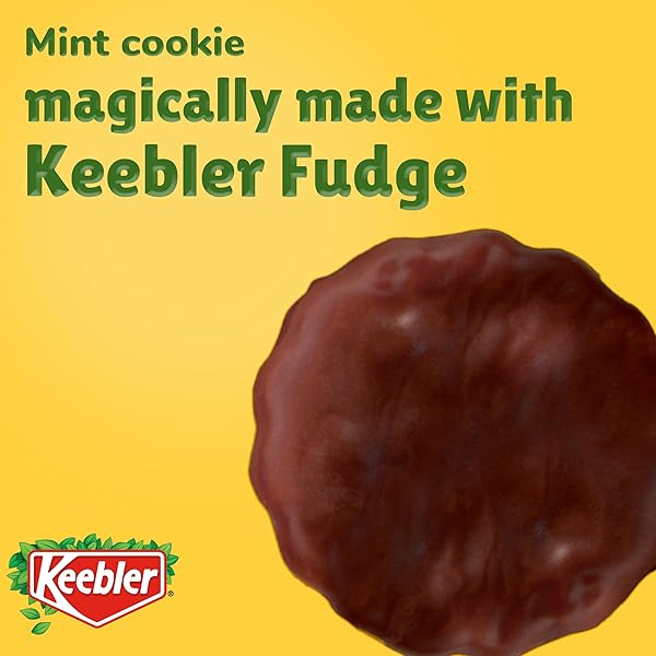 KEEBLER FUDGE MINT DELIGHTS, MINT COOKIES DUNKED IN KEEBLER FUDGE, 10 OZ