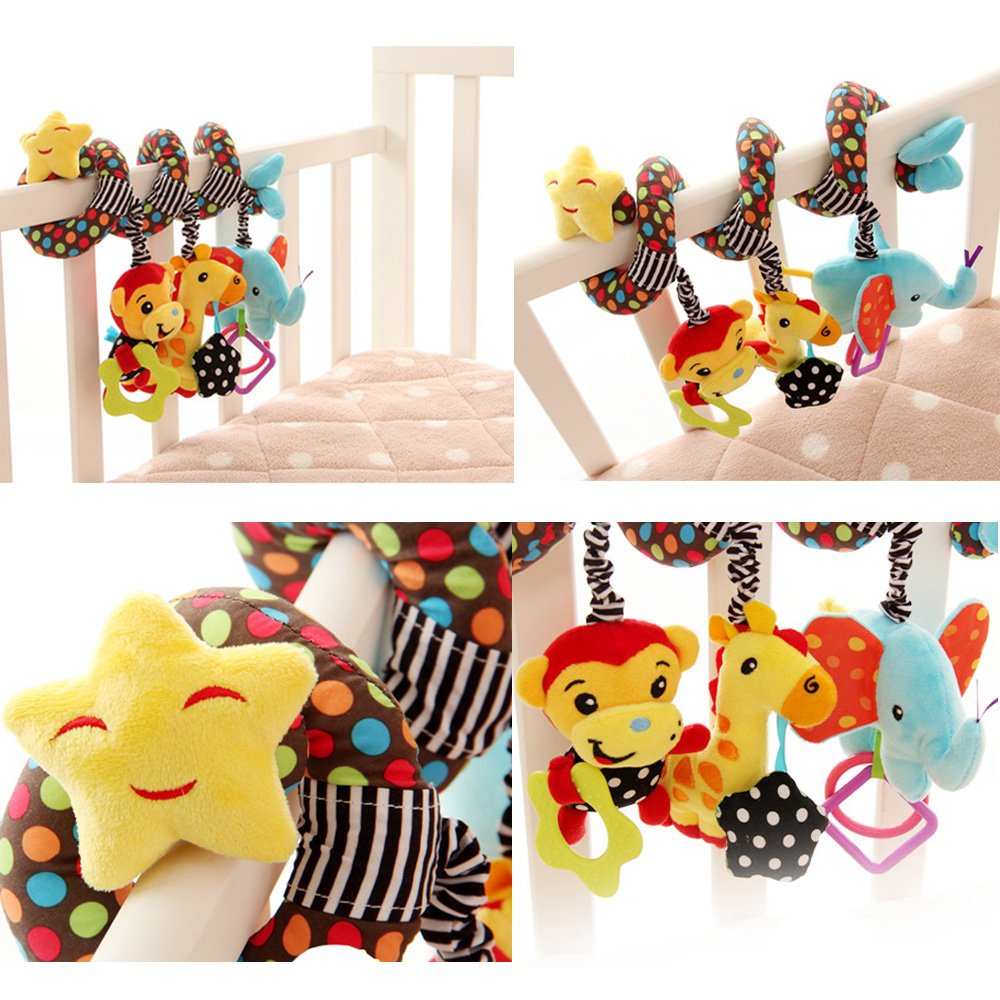 Hanging Toys for Car Seat Crib Mobile, willway Infant Baby Spiral Plush Toys for Crib Bed Stroller Car Seat Bar : Baby