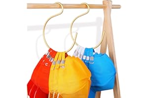 DeTii 2pcs Premium Cap-Rack, Hat-Hangers-for-Closet-Space-Saving, Sturdy-Cap-Organizer, Space Aluminium Simplistic-Hat-Organizer-Holder, Large-Capacity-20-Hats-Storage-Hat-Rack (L)