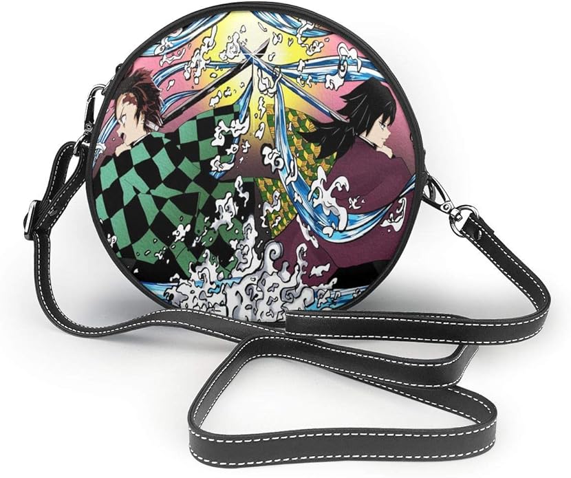 Anime Demon Slayer Kimetsu No Yaiba Crossbody Bags For Women Round 