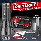REHKITTZ S1600 Torch LED Flashlight 3300 Lumens Adjustable Focus Dog Hiking view 6