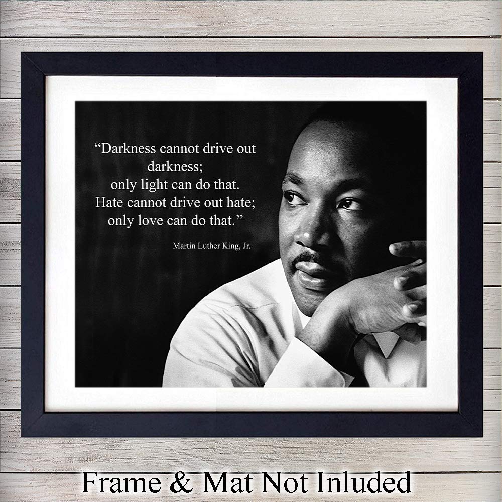 Amazon Com Martin Luther King Jr Darkness Quote Wall Art Print