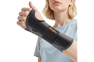 CHANGENOW Ultra Breathable Carpal Tunnel Wrist Brace for Women&Men [Upgraded Medical-Grade] Night Wrist Support with Metal Splints Adjustable Rigid Hand Brace for Tendonitis, Sprain, Arthritis, Pain Relief