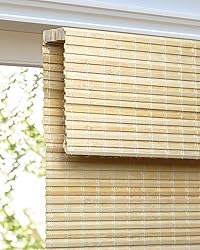 LazBlinds Cordless Bamboo Roman Shades, Privacy