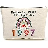 Suemetic 29th Birthday Gifts for Her Makeup Bags, 1997 Happy 29th Birthday Decorations for Women Her, 29 Year Old Gifts Ideas for Daughter, Sister, BFF, Female, Girls, Cosmetic Travel Pouch