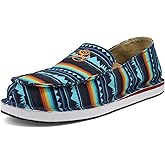 Twisted X Men's Hooey Slip-On, Moc Toe, Blue Geo Landscape, 11 M