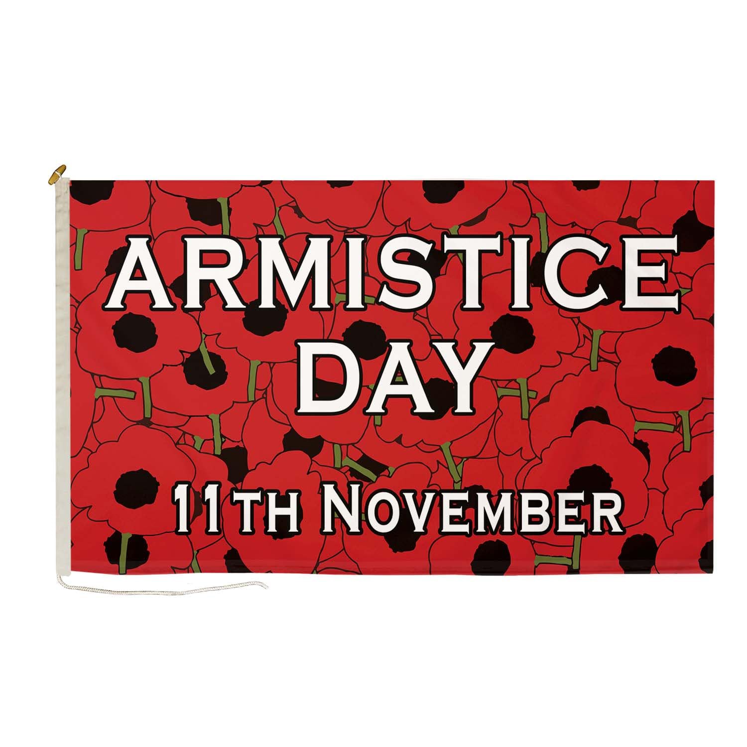 DuraFlag Armistice Day 5ft x 3ft Flag Premium Quality With Rope & Toggle Reinforced Stitching 150cm x 90cm Remembrance Military Flag Heavy Duty Polyester Fade Resistant