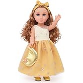 Ecore Fun 18 Inch Girl Doll&ndash; Princess in Gift Box with Clothes Accessories | Princess Dolls with Luxurious Princess Style, Evening Gown, Shoes, Clutch Bag, Headband, Gift BOX, Ages 3+, Doll Included