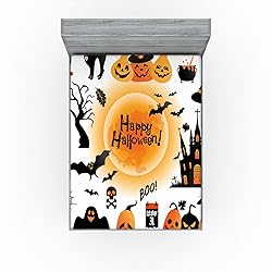 Ambesonne Halloween Fitted Sheet, All Hallows Day