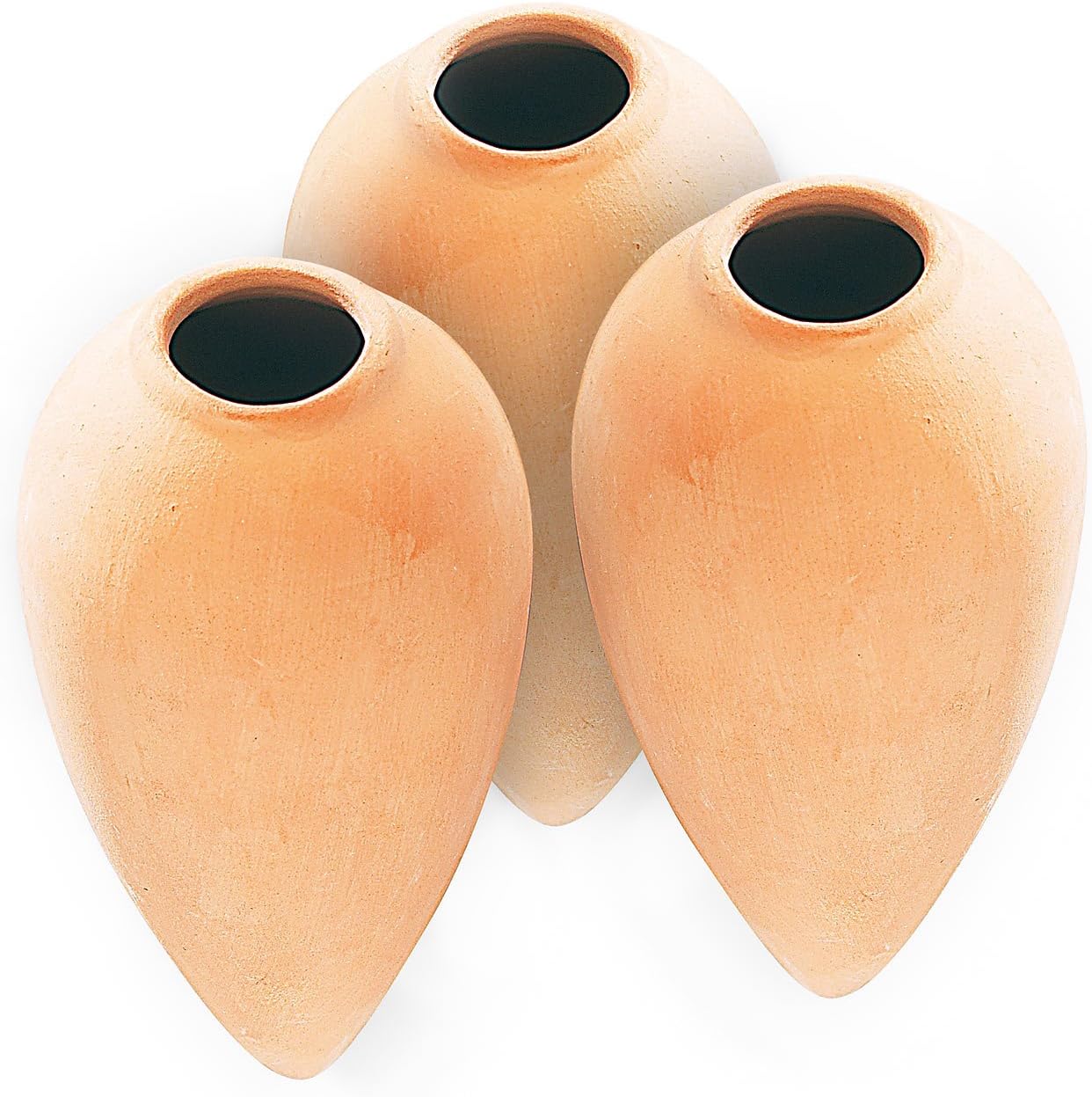 Royal Gardineer Bewässerungskugeln: Terracotta Wasserspender Classico für Topfpflanzen im 3er-Set (Blumengiesser)