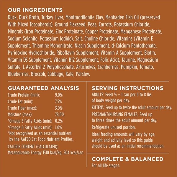 INSTINCT ORIGINAL PATE WET CAT FOOD, GRAIN FREE RECIPE – REAL DUCK, 5.5 OUNCE (PACK OF 12)